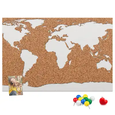 Panou de plută cu motiv cartografic natural