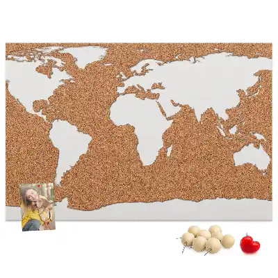 Panou de plută cu motiv cartografic natural