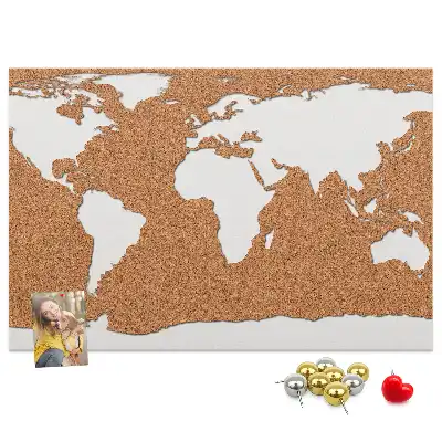 Panou de plută cu motiv cartografic natural