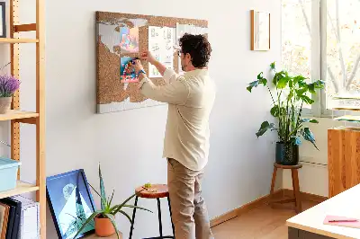 Panou de plută cu motiv cartografic natural
