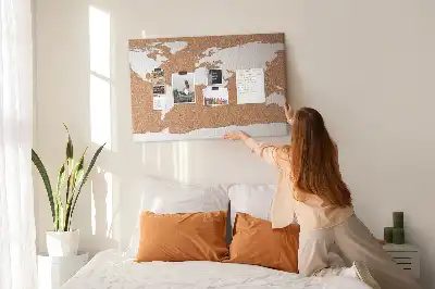 Panou de plută cu motiv cartografic natural