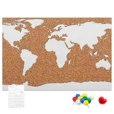 Panou de plută cu motiv cartografic natural