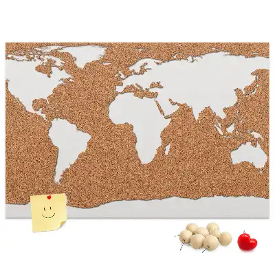 Panou de plută cu motiv cartografic natural