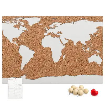 Panou de plută cu motiv cartografic natural