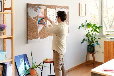 Panou de plută cu motiv cartografic natural