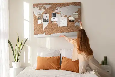 Panou de plută cu motiv cartografic natural