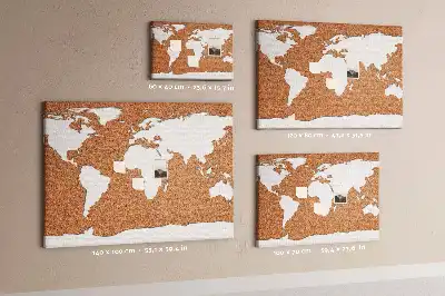 Panou de plută cu motiv cartografic natural