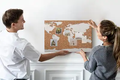 Panou de plută cu motiv cartografic natural