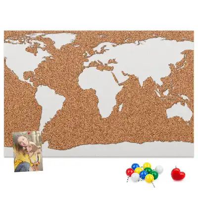 Panou de plută cu motiv cartografic natural