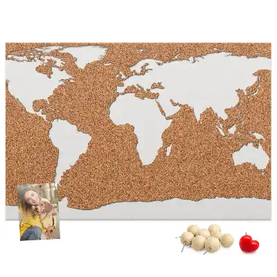 Panou de plută cu motiv cartografic natural