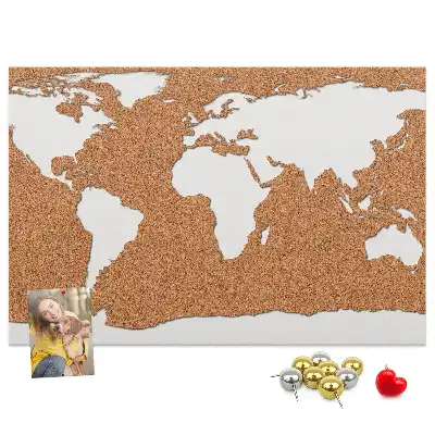 Panou de plută cu motiv cartografic natural