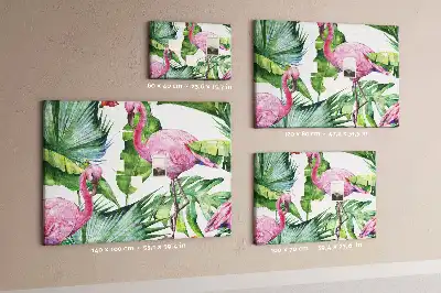 Panou de plută cu model Natură flamingo