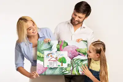 Panou de plută cu model Natură flamingo