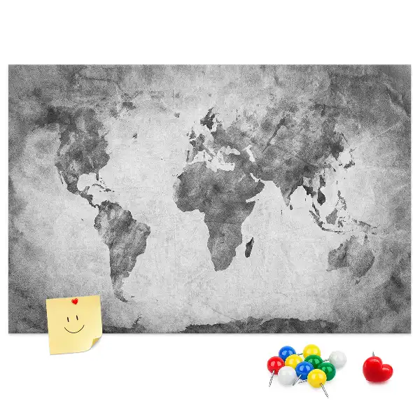 Panou din plută cu harta lumii Atlas