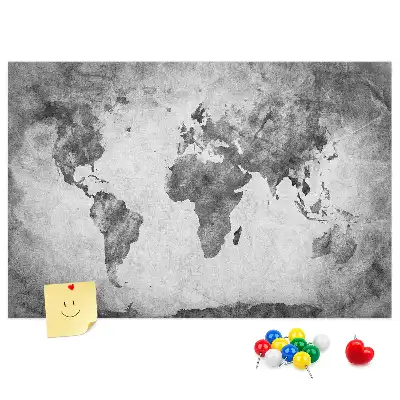 Panou din plută cu harta lumii Atlas