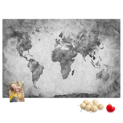Panou din plută cu harta lumii Atlas