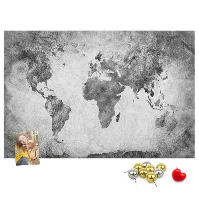 Panou din plută cu harta lumii Atlas