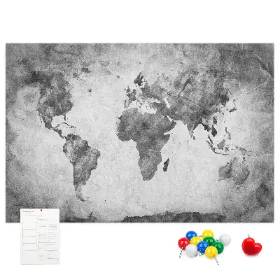 Panou din plută cu harta lumii Atlas