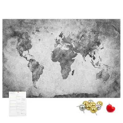 Panou din plută cu harta lumii Atlas