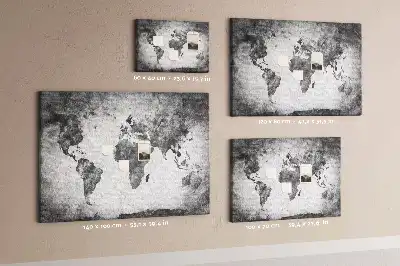 Panou din plută cu harta lumii Atlas