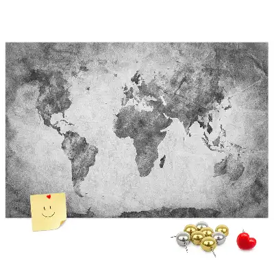 Panou din plută cu harta lumii Atlas