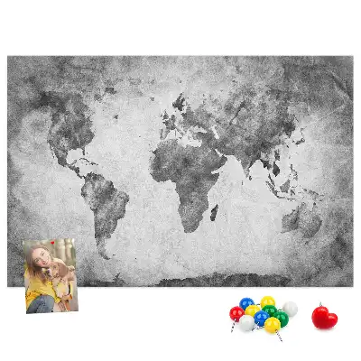 Panou din plută cu harta lumii Atlas