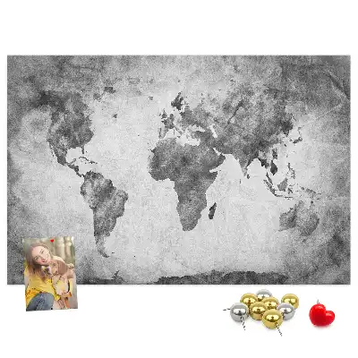 Panou din plută cu harta lumii Atlas