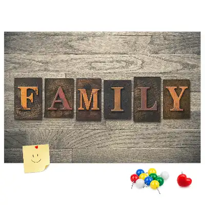 Panou plută Citat familial de perete