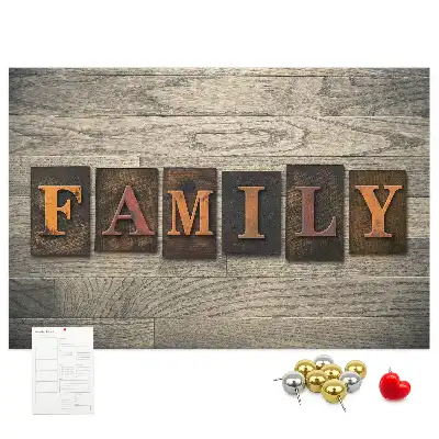 Panou din plută pentru perete cu citat despre familie