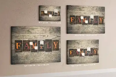 Panou din plută pentru perete cu citat despre familie