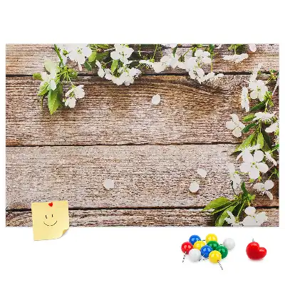 Tabla de pluta Flori pe lemn