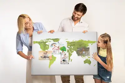 Hartă a lumii din plută cu design în acuarelă