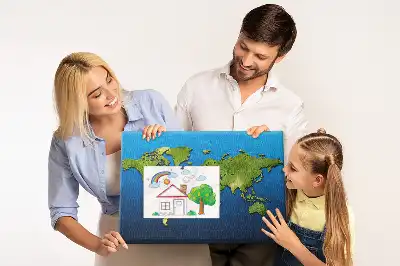 Panou de plută cu conturul țărilor lumii