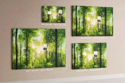 Panou din plută cu peisaj de pădure și copaci
