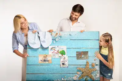 Panou din plută cu model scoici pe lemn