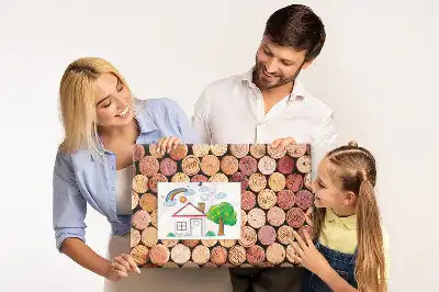 Panou din plută pentru colecția de dopuri de sticle