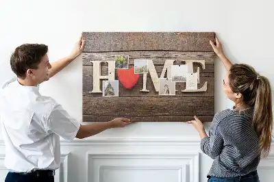 Tablă din plută cu mesajul Home