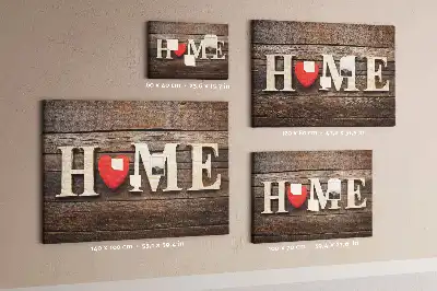 Tablă din plută cu mesajul Home