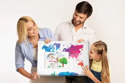 Hartă a lumii abstractă din plută