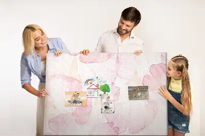 Panou din plută cu motiv petale în acuarelă