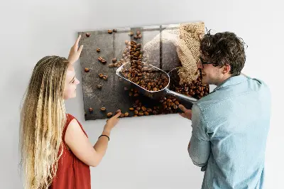 Tablă magnetică sub formă de sac de cafea