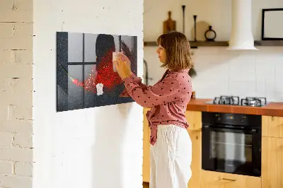 Tablă magnetică roșie pentru condimente