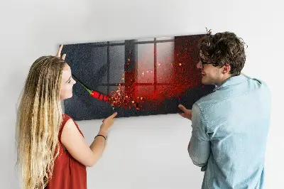 Tablă magnetică roșie pentru condimente