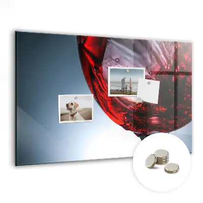 Tablă magnetică pentru copii sub formă de pahar de vin