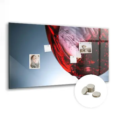 Tablă magnetică pentru copii sub formă de pahar de vin
