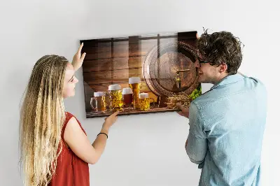 Tablă magnetică în formă de butoi de bere