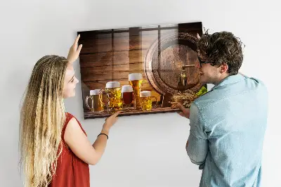 Tablă magnetică în formă de butoi de bere