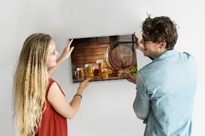 Tablă magnetică în formă de butoi de bere