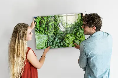 Tablă magnetică cu legume verzi