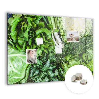 Tablă magnetică cu legume verzi